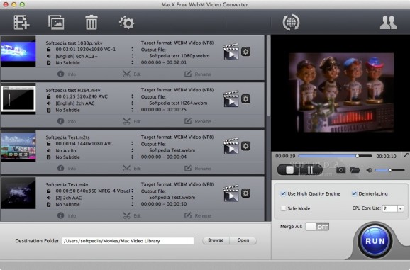 MacX Free WebM Video Converter screenshot