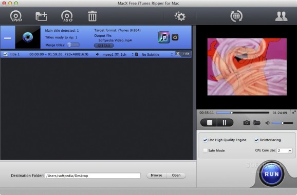 MacX Free iTunes Ripper screenshot