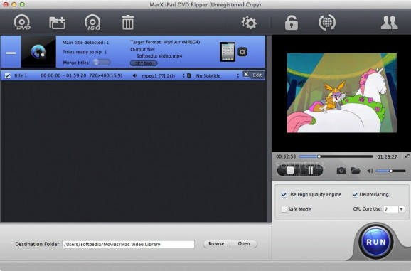 MacX iPad DVD Ripper screenshot