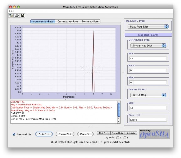 Magnitude-Frequency Distribution Plotter screenshot