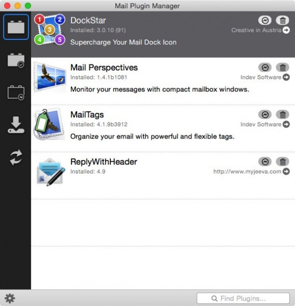 Mail Plugin Manager screenshot