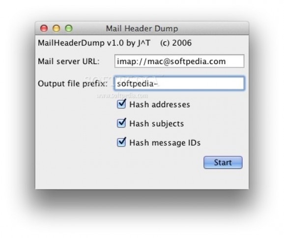 MailHeaderDump screenshot