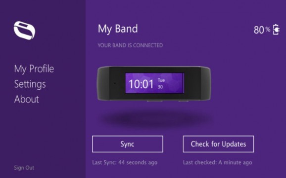 Microsoft Band Sync screenshot