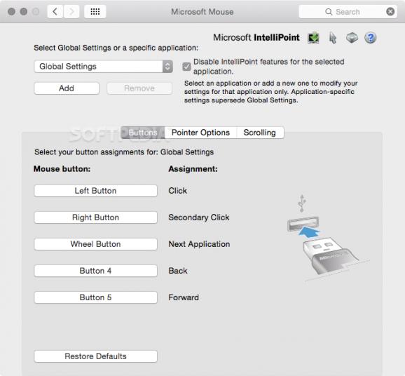 Microsoft Mouse (IntelliPoint) screenshot