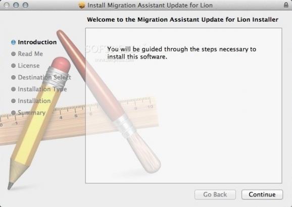 Migration Assistant Update for Mac OS X Lion screenshot