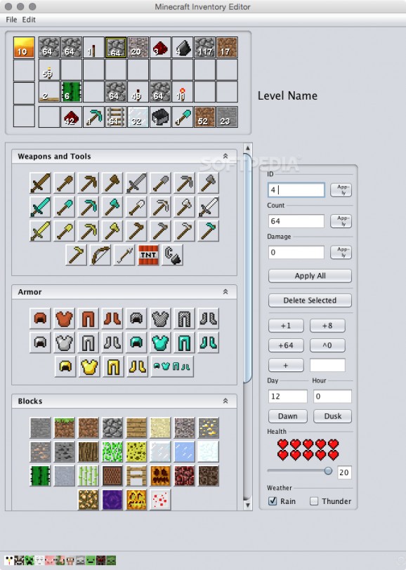 Minecraft Inventory Editor screenshot