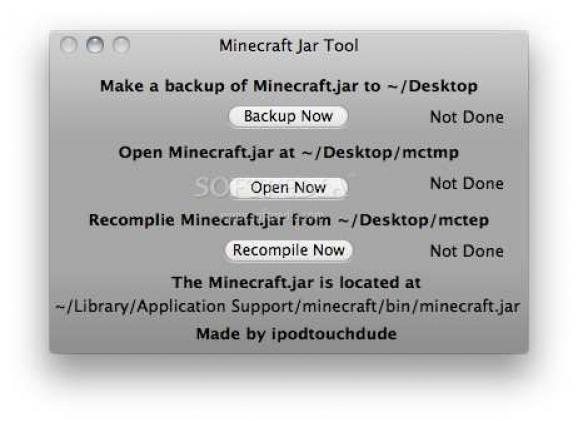 Minecraft Jar Tool screenshot