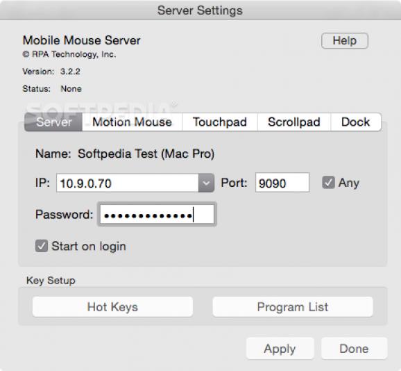 Mobile Mouse Server screenshot