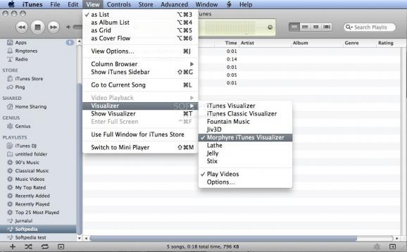 Morphyre iTunes Visualizer screenshot