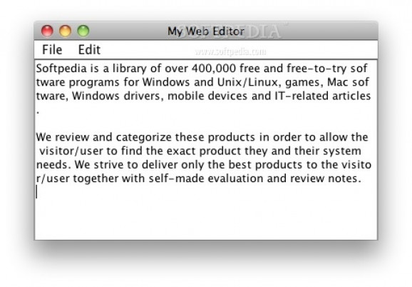 My Web Editor screenshot