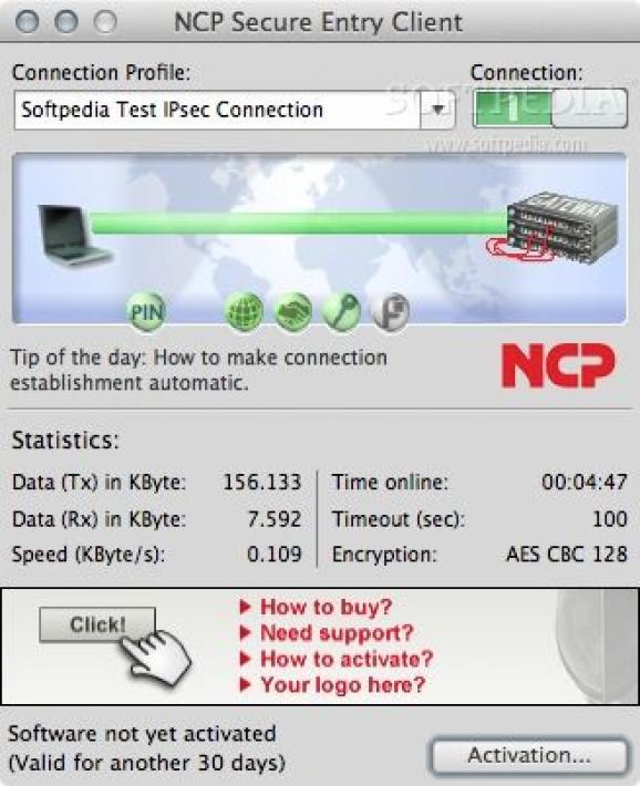 NCP Secure Entry Client screenshot