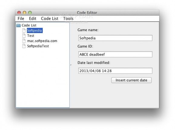 NDS Action Replay XML Code Editor screenshot