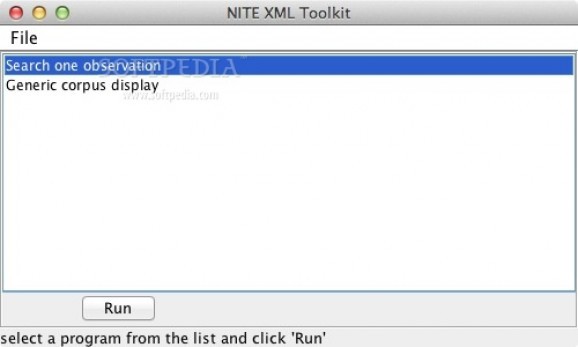 NITE XML Toolkit screenshot