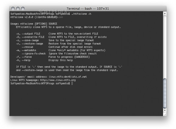 NTFSProgs screenshot