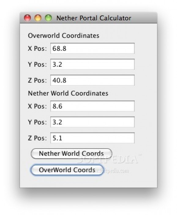 Nether World Calculator screenshot