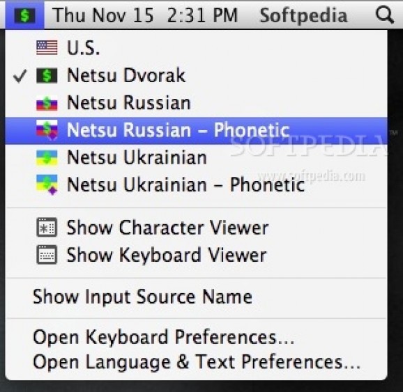 Netsu Keyboard Layouts screenshot