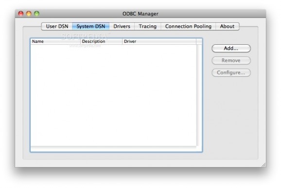 ODBC Manager screenshot
