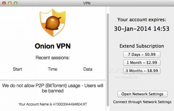 Onion VPN with Tor screenshot