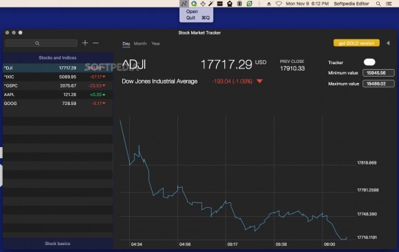 Stock Market Tracker Gold screenshot
