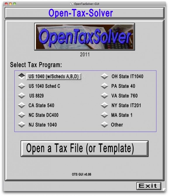 OpenTaxSolver screenshot