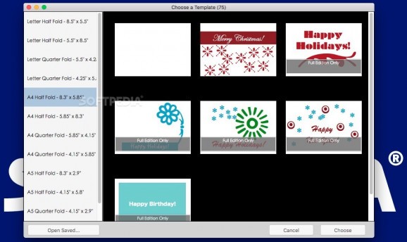 Orion Greeting Card Designer screenshot