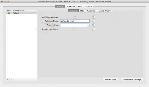 Outlook Mac Archive Tool screenshot