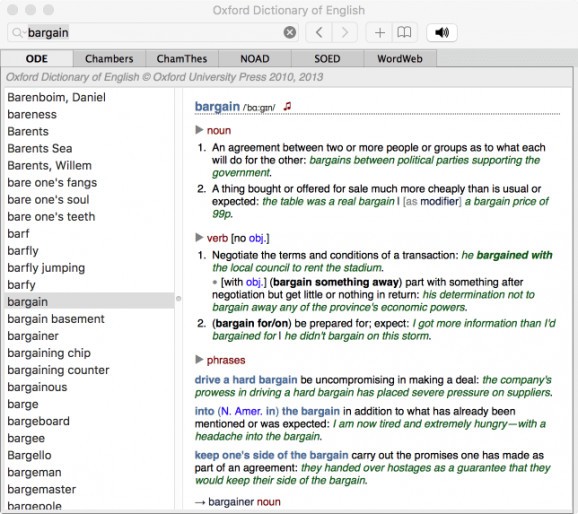 Oxford Dictionary of English screenshot