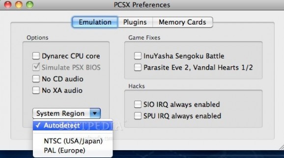 PCSX-Reloaded screenshot