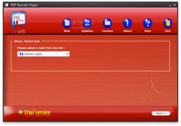 PDF Reorder Pages screenshot