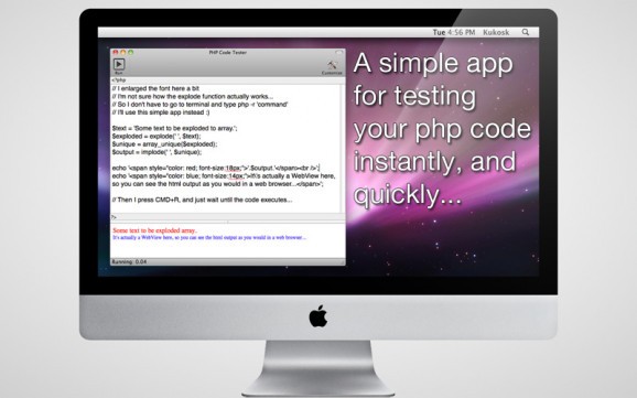 PHP Code Tester screenshot