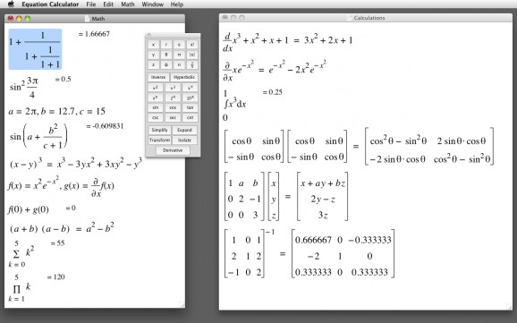 Equation Calculator screenshot