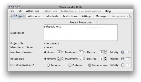 Parity Builder screenshot