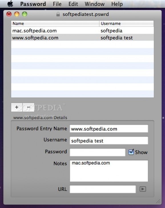 Password screenshot