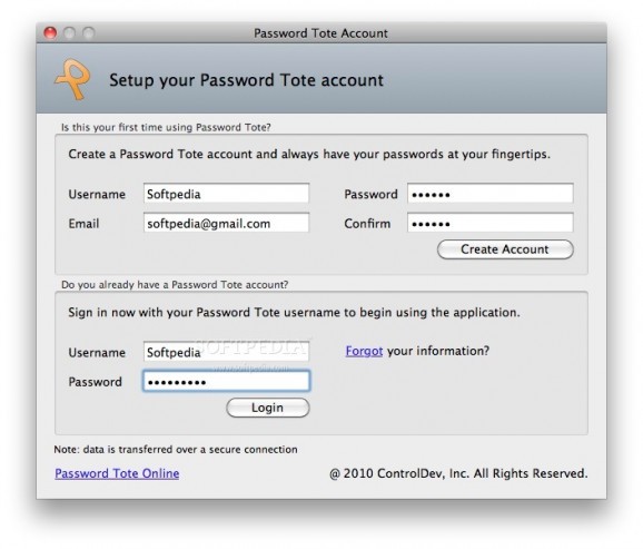 Password Tote screenshot