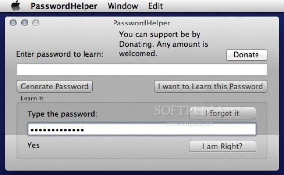 PasswordHelper screenshot