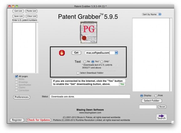 Patent Grabber screenshot