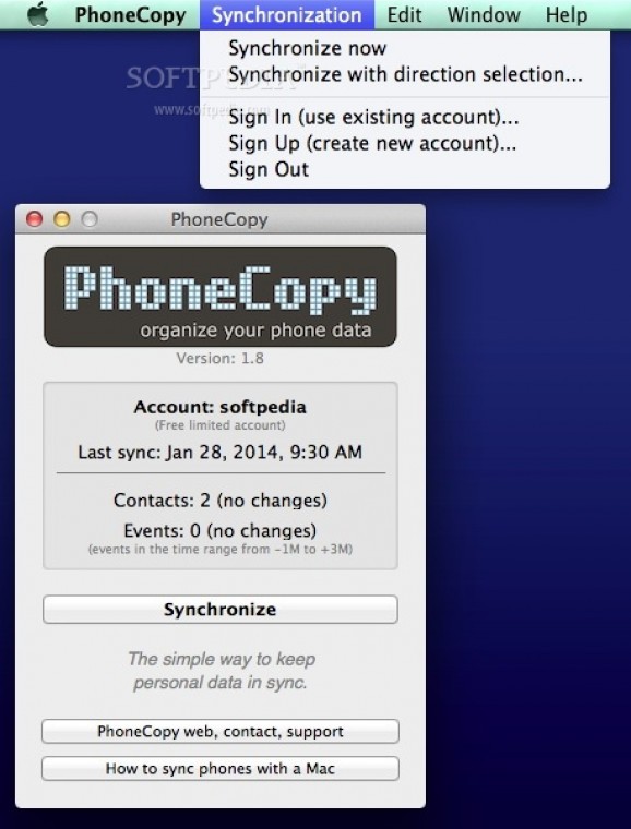 PhoneCopy screenshot