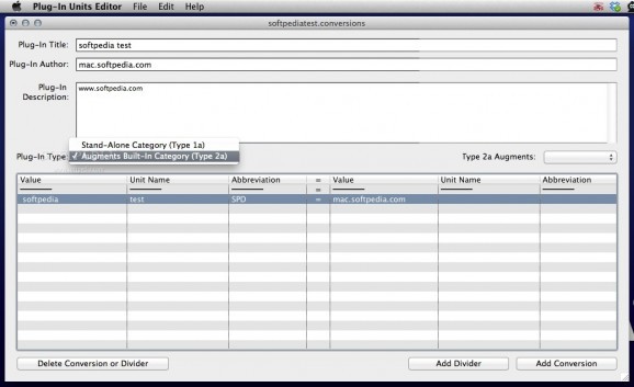 Plug-In Units Editor screenshot