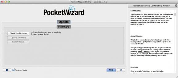 PocketWizard Utility screenshot