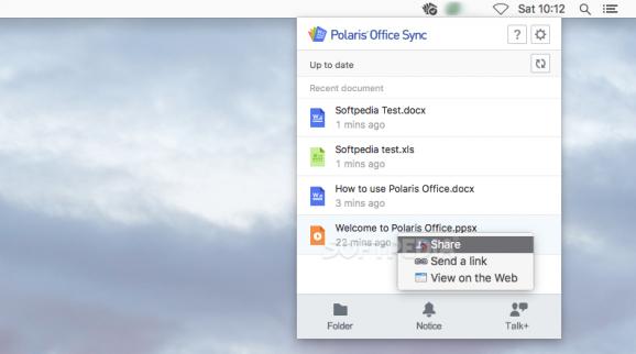 Polaris Office Sync screenshot