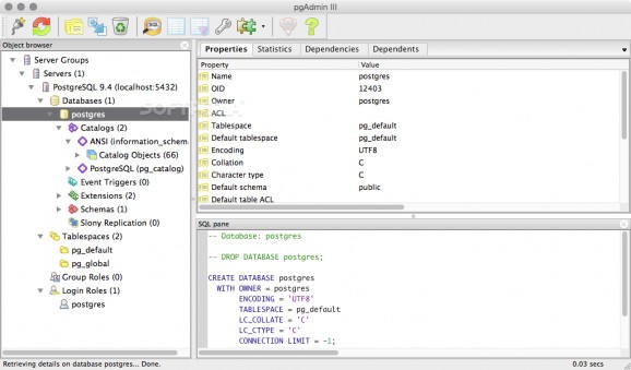 PostgreSQL screenshot