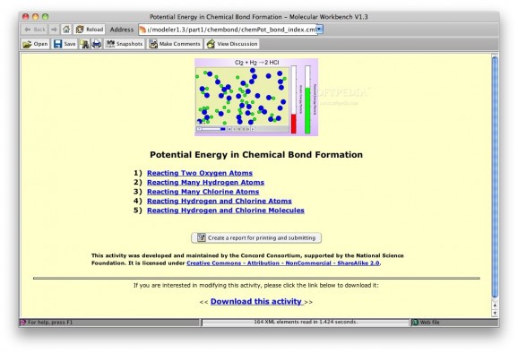 Potential Energy in Chemical Bond screenshot