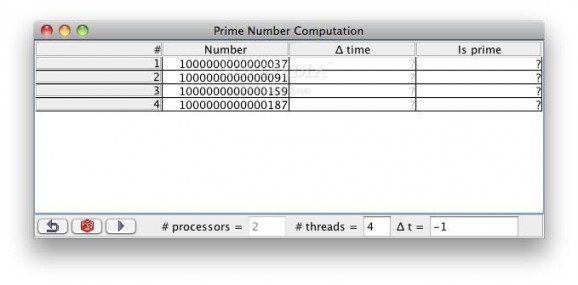 Prime Number Computation screenshot