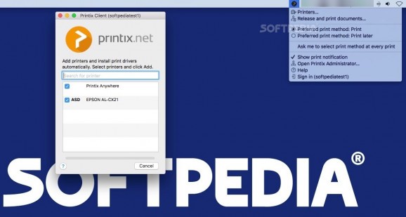 Printix Client screenshot