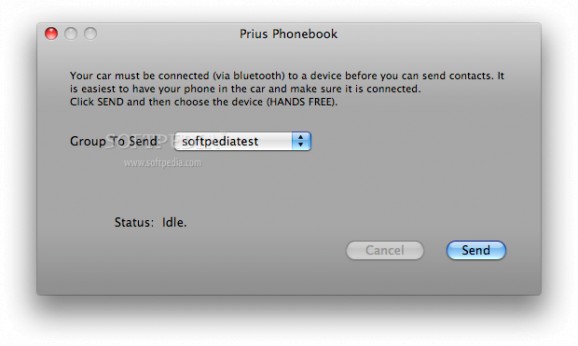 Prius Phonebook screenshot