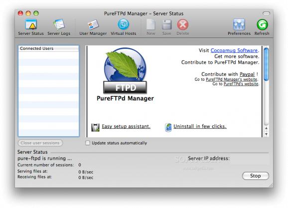 PureFTPd Manager screenshot