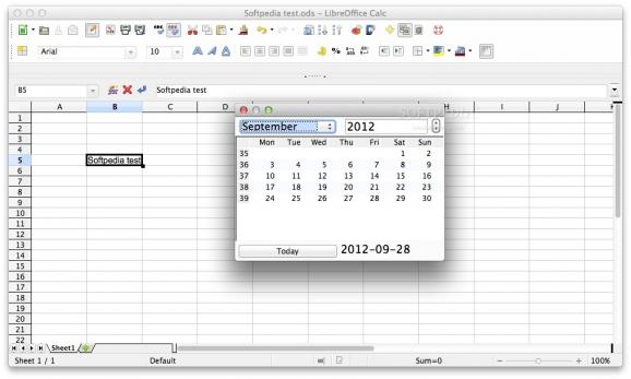 Python Calendar for Calc screenshot