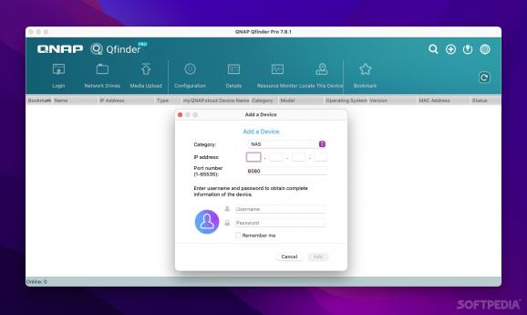 QNAP QFinder Pro screenshot
