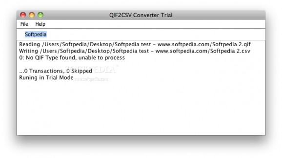 QIF2CSV Converter screenshot