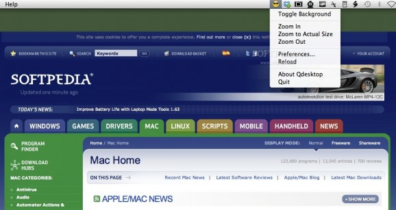 Qdesktop screenshot